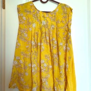 Marona Yellow floral shirt -XL